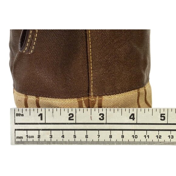 Vintage Coach Brown Monogram Jacquard Shoulder Bag/Purse D1053-F13548 - Picture 11 of 12